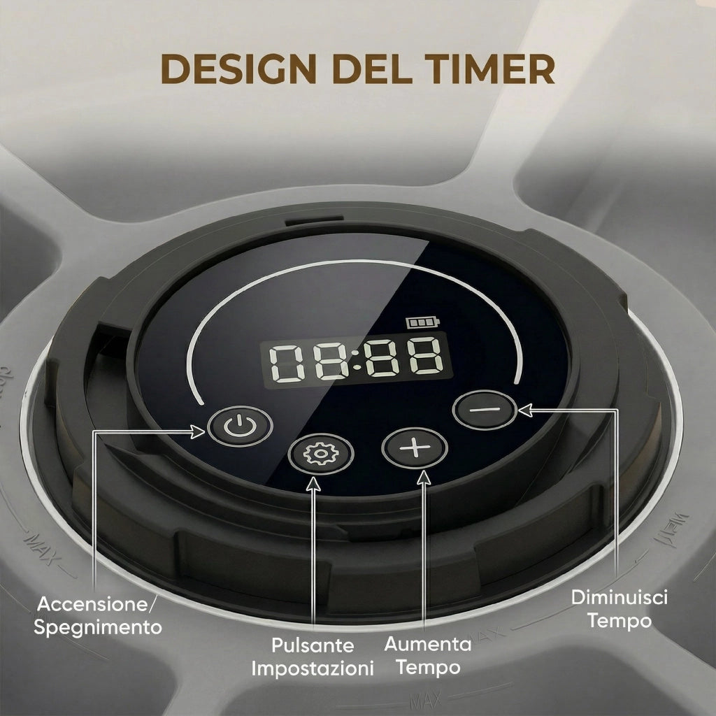 Distributore Automatico Cibo per Gatti e Cani con Timer e Display LED ¨C Minimal