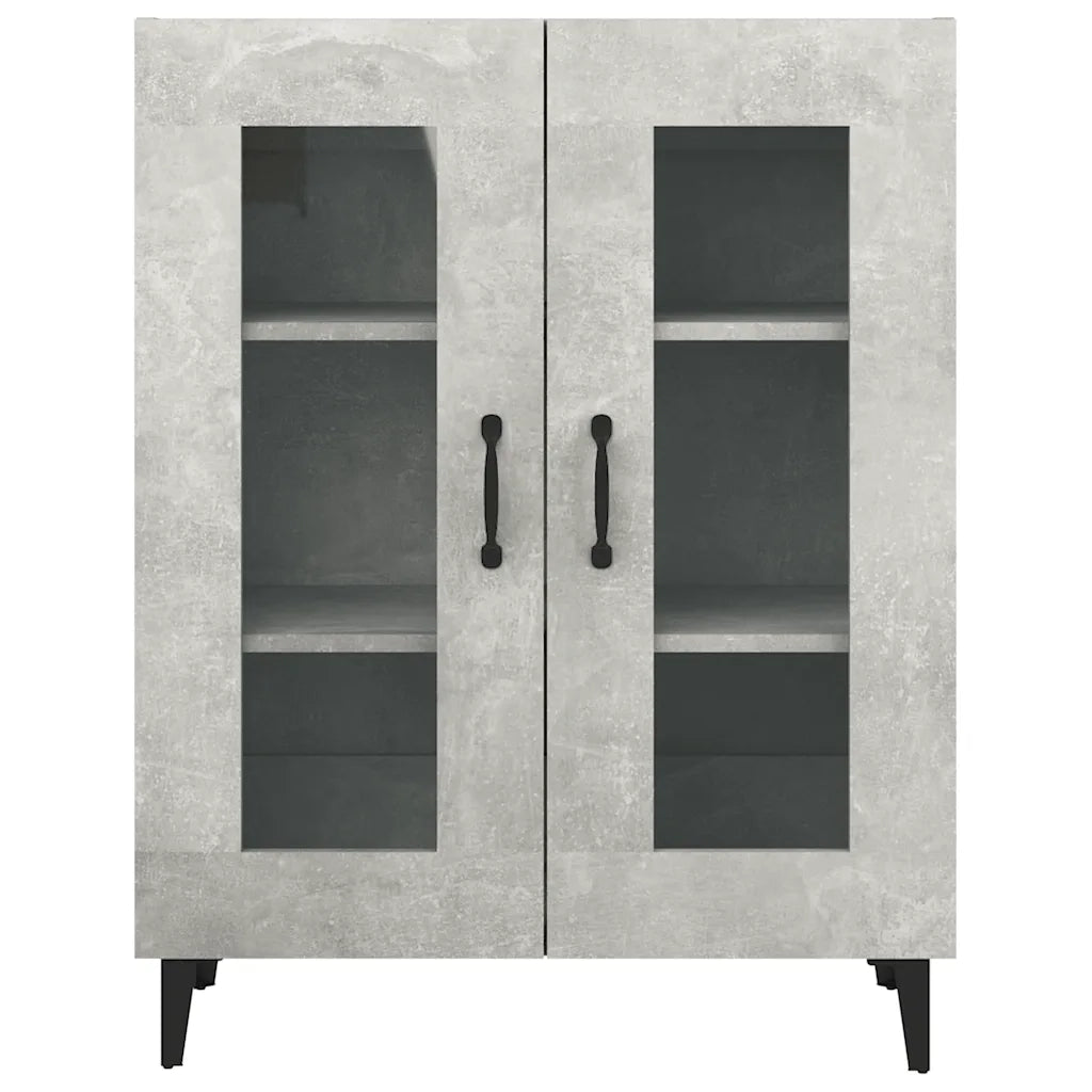 Credenza Grigio Cemento 69,5x34x90 cm in Legno Multistrato 812127