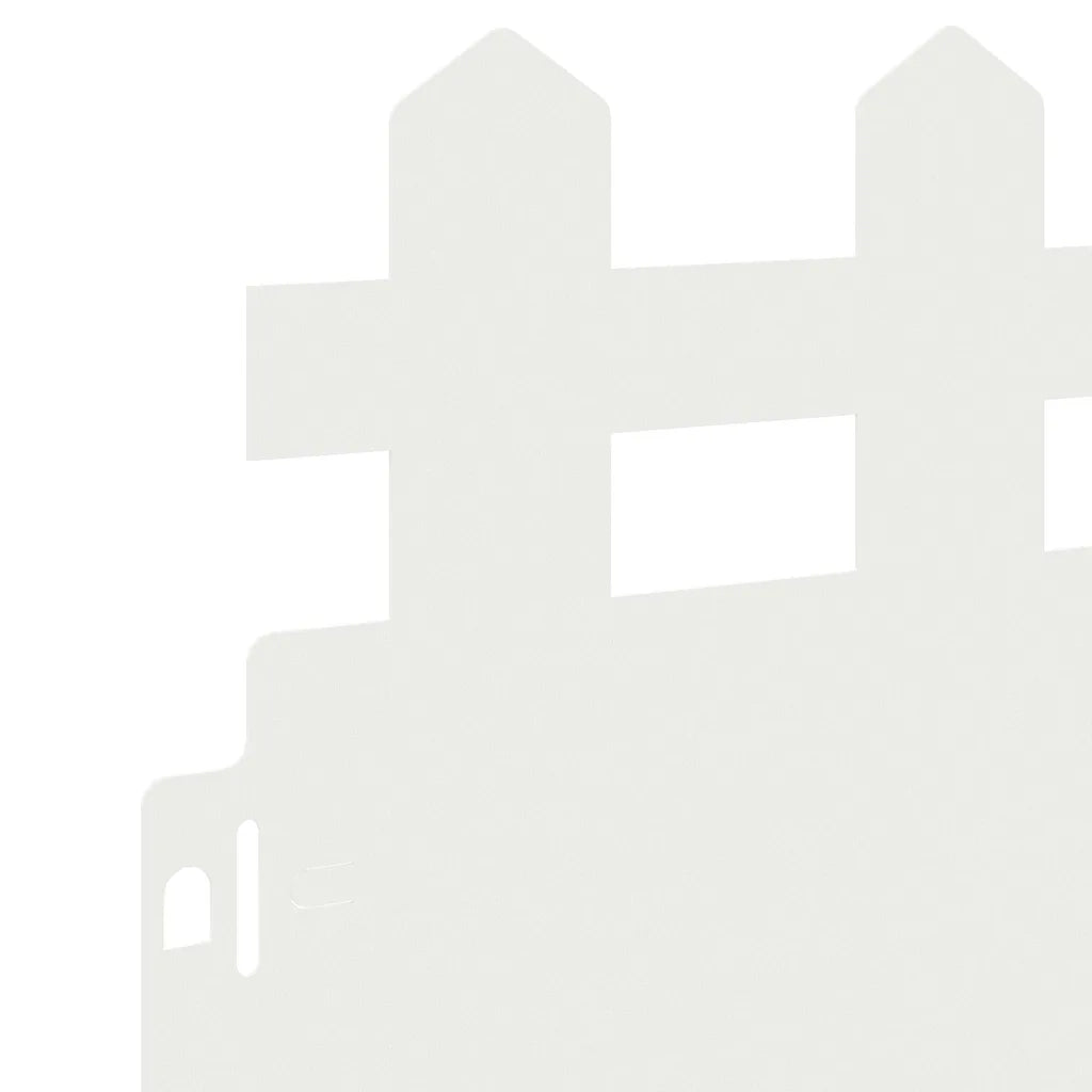 Bordure per prato 30 pz Bianco 103 x 0,05 x 22 cm Acciaio CFW3727351
