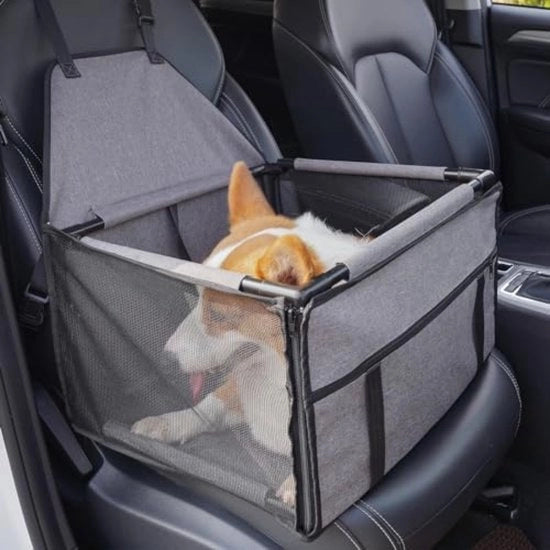 Sedile per Auto per Cani - Grigio - S - 39x39x27 cm