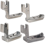 Accessorio di naia per uso industriale - Rolzoom in acciaio inossidabile per piede di naia - 4 pezzi - Alta qualità e durata - Adatto per tavoli da cucito a piano orizzontale