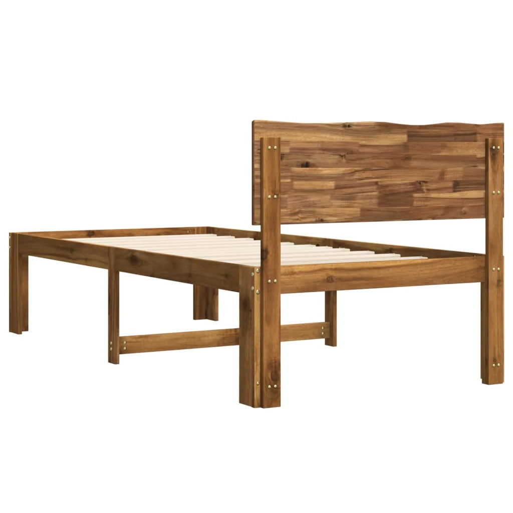 Letto Singolo con Testiera ROSTOCK Naturale 90 x 200 cm 903456