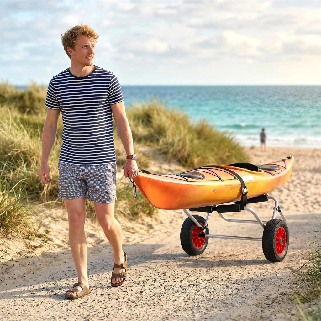 Carrello trasporto kayak SUP canoa ¨C Minimal ¨C alluminio 70x40x42 cm