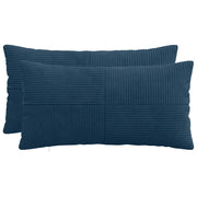 Federa 2 pcs ALMELO Blu navy 40 x 80 cm corduroy 914629