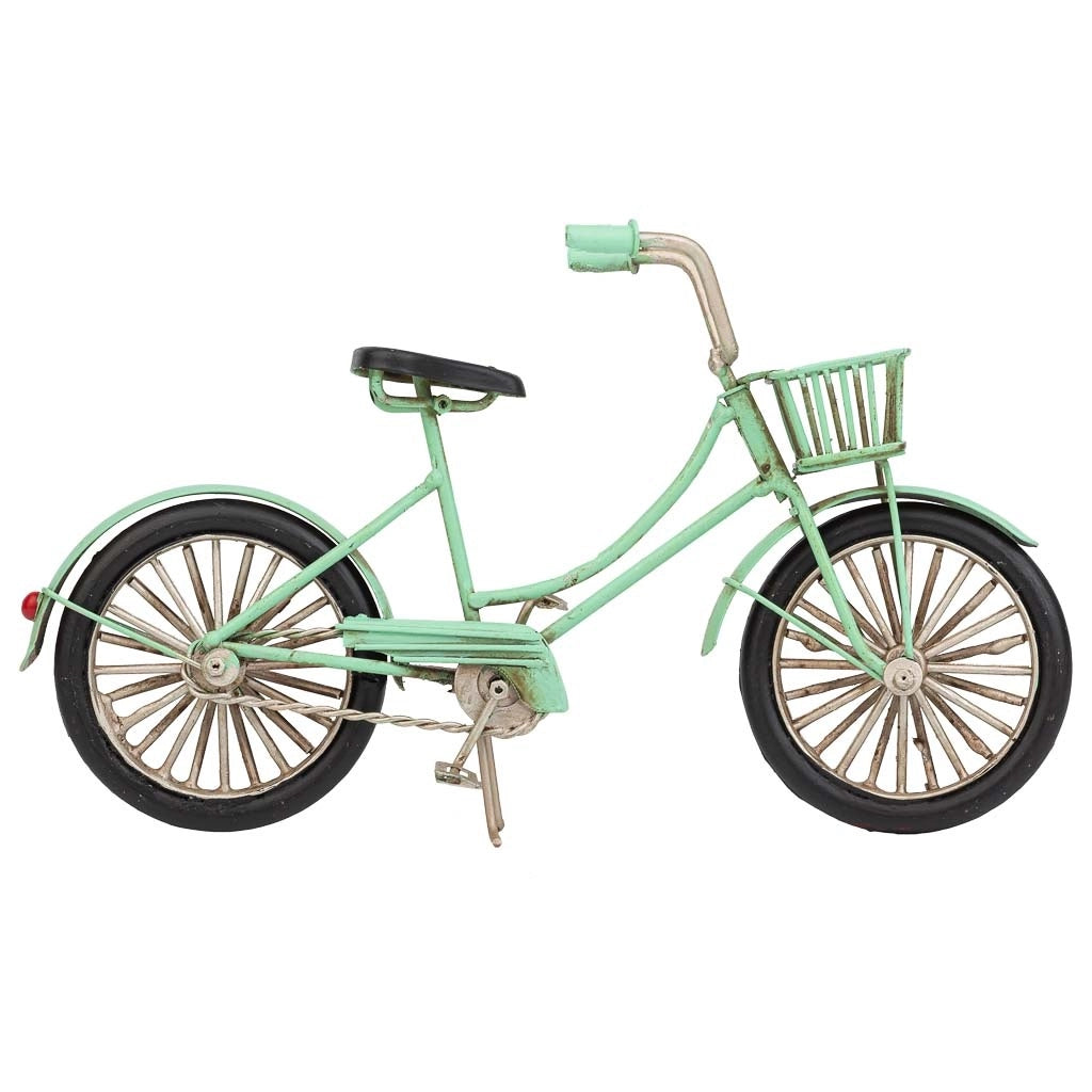 Bicicletta metallo verde 22x6,5x13h