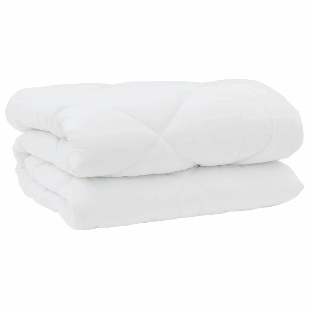 Piumone | Duvet con Cuscini 3 pz Bianco Microfibra e Piuma d'Oca