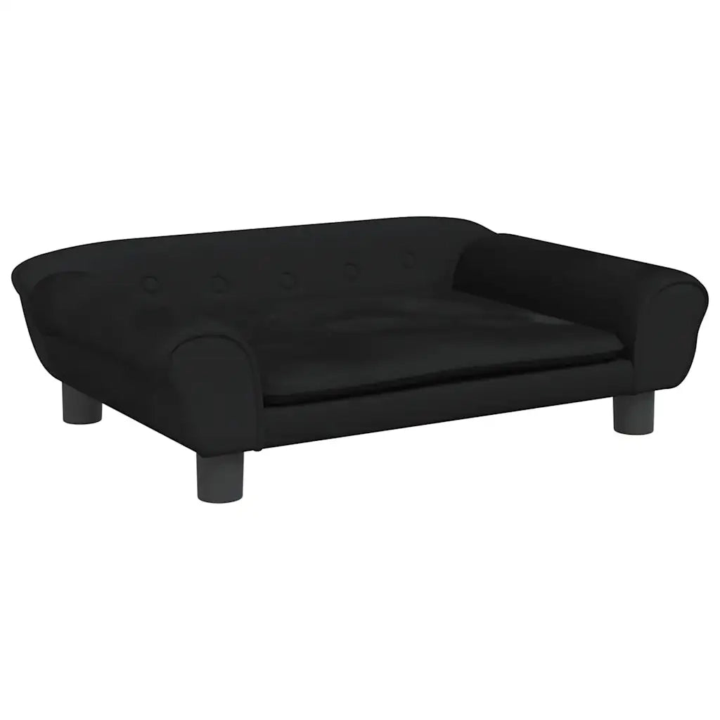 Divano per Bambini-Sofa-Divanetto Nero 70x45x26 cm in Velluto