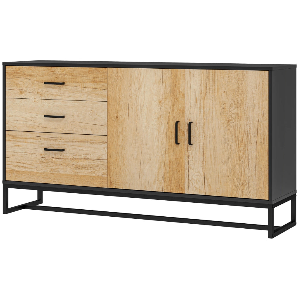 Buffet con 3 cassetti e ripiano regolabile ¨C zephmum ¨C acciaio, alluminio
