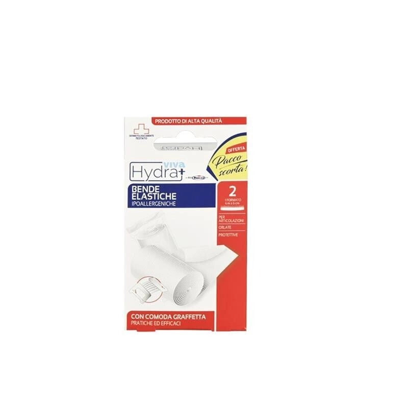 HYDRA VIVA BENDE ELASTICHE IPOALLERGENICHE CON GRAFFETTA 2 PEZZI DA 4M X 6 CM