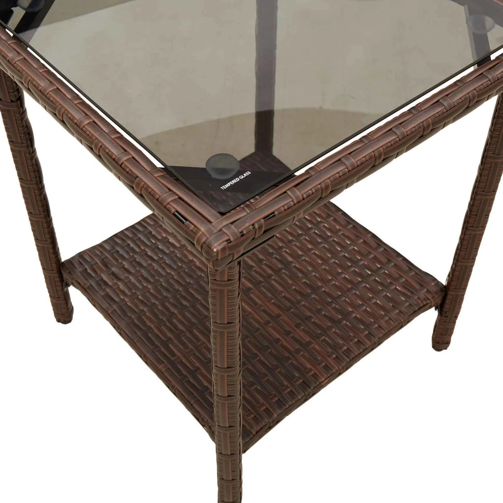 Set di divani da esterno 2 pcs Marrone e Rosso polyrattan 4103878