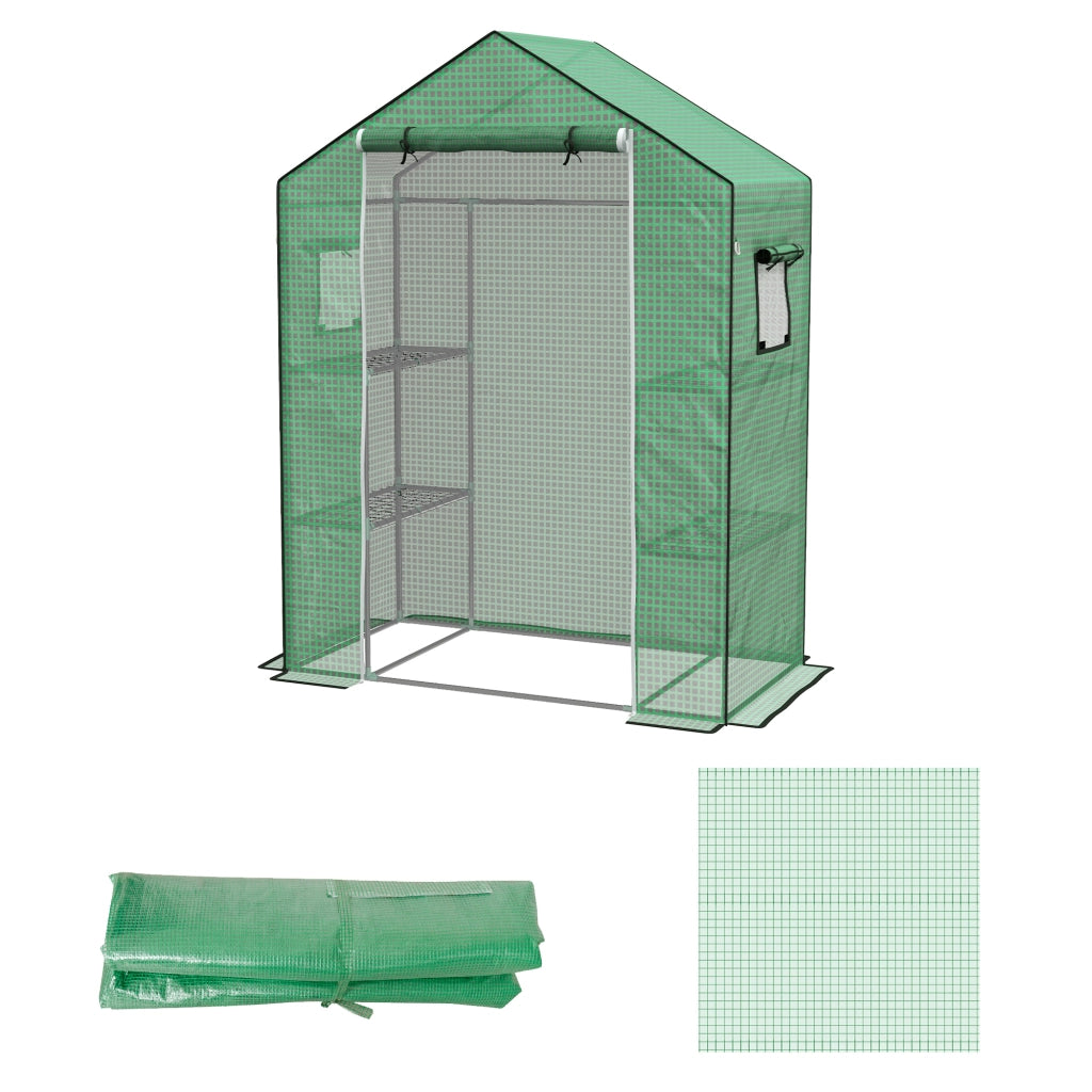 Serra da Giardino con Finestra e Porta ¨C Minimal ¨C Verde 140x73x190 cm