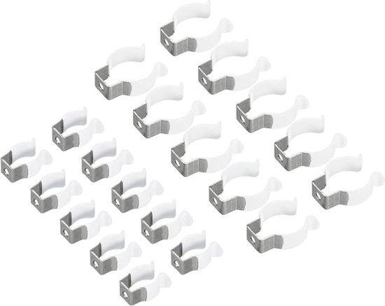 Montaggio LED per Lampada a Fluorescenza - Supporto per Buis T5 T8 - Clip per Tubo in Acciaio Inossidabile - Pacco di 20.