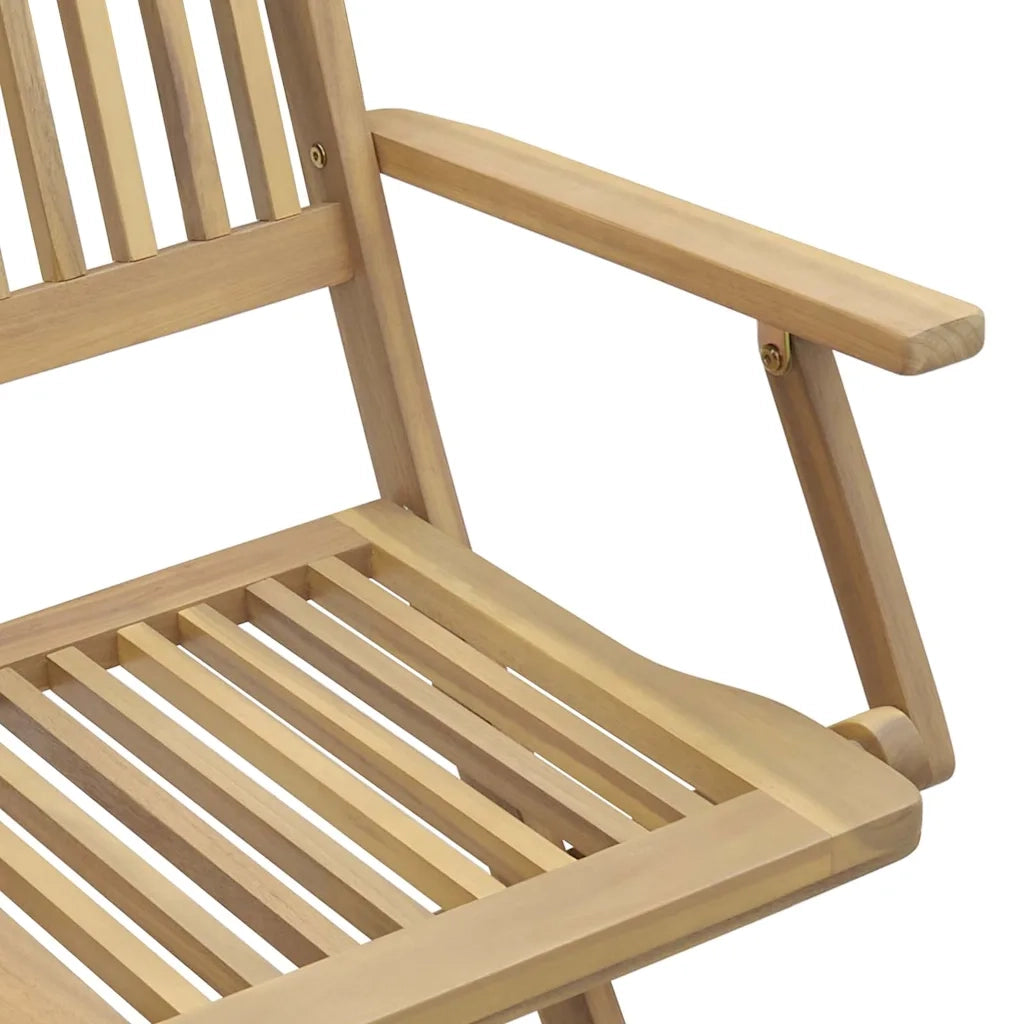 Sedie Giardino Pieghevoli 4 pz 54x61x88 cm Massello Acacia 365742