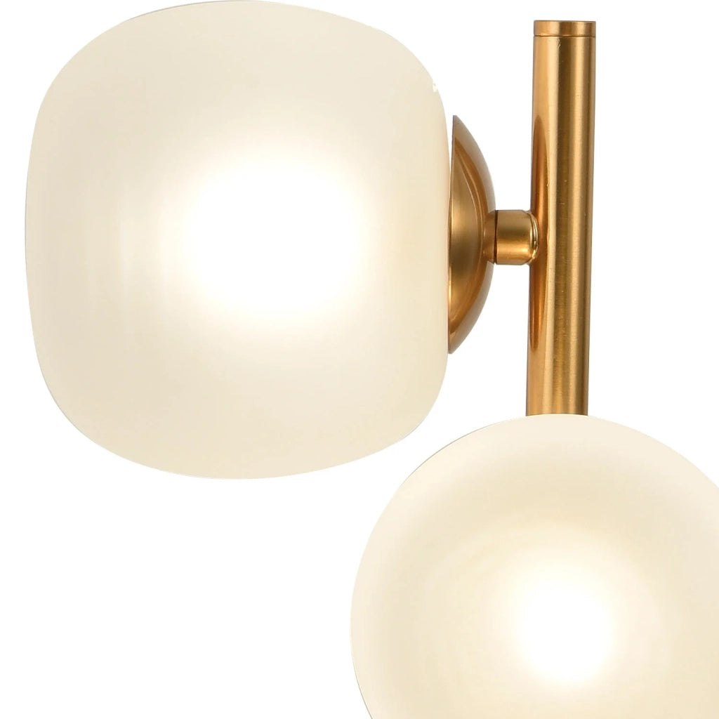 LÚZETE - LAMPADA DA TAVOLO 3 LUCI TULIPANI BIANCO OPALINO NICOLETTA