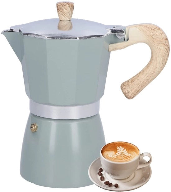 Apparecchio per caffè espresso portatile - 300 Millilitri - Materiale: Alluminio - Colore: Blu del Mare