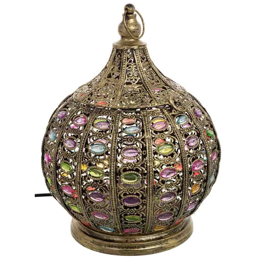 Lampada in metallo con vetro acrilico colorato D27x33h cm