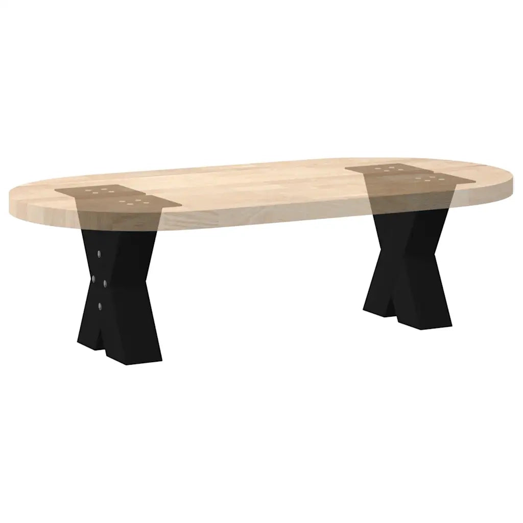 Gambe per Tavolino da Caffè a Forma di X 2 pz Nere 40x(30-31) cm Acciaio 4012932