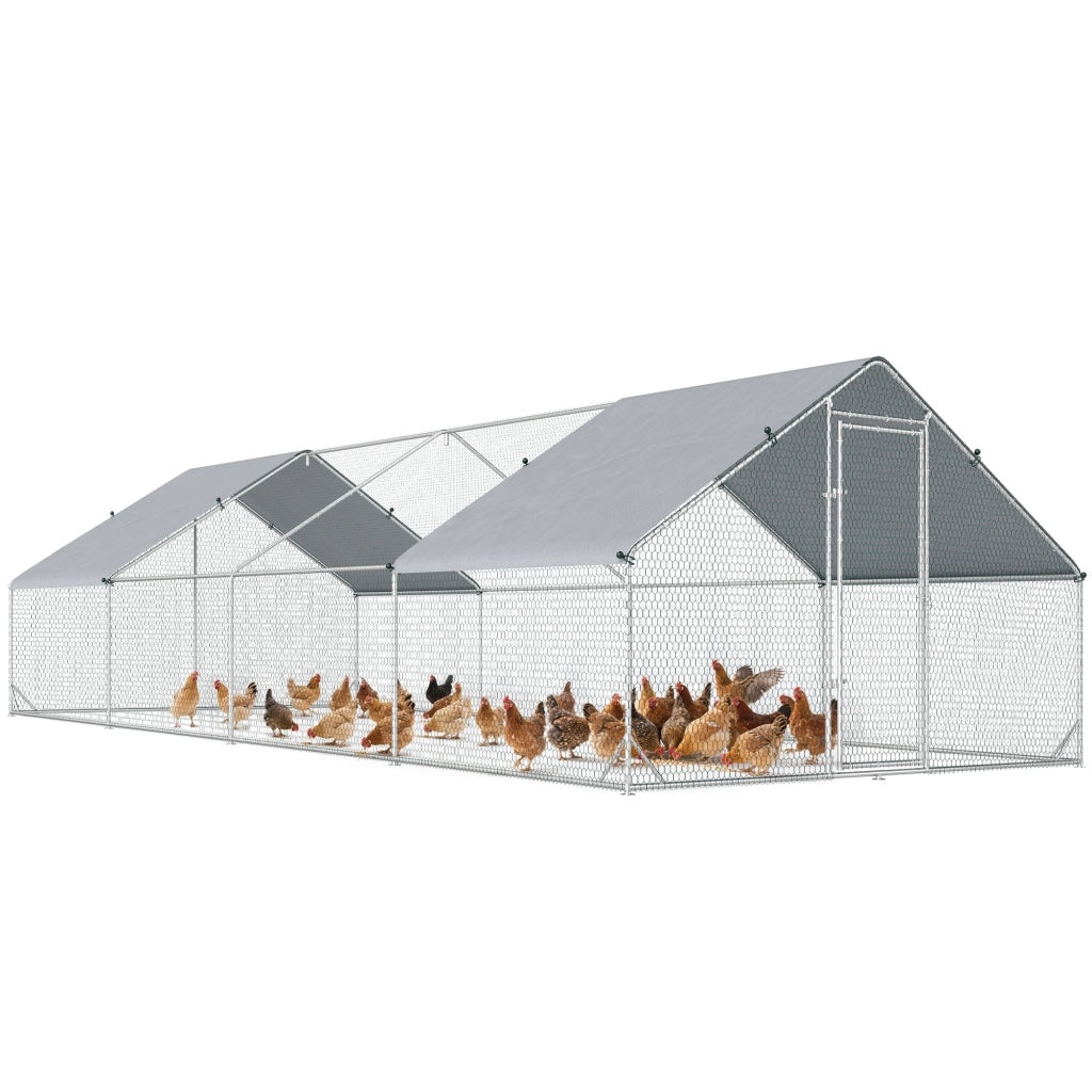 Pollaio da Giardino ¨C Minimal ¨C Argento, Zincato, 3x8x2m