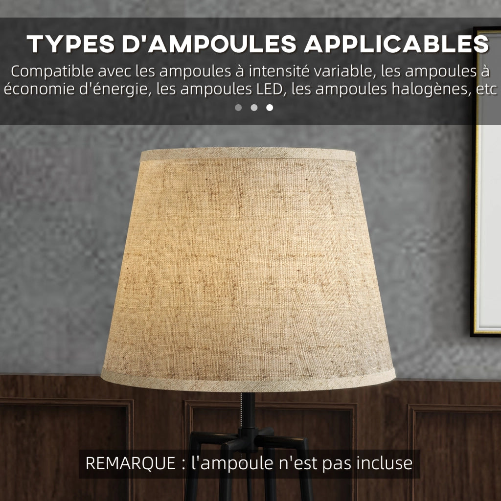 Lampada da terra con scaffali ¨C zephmum ¨C nero marrone 42x42x166 cm
