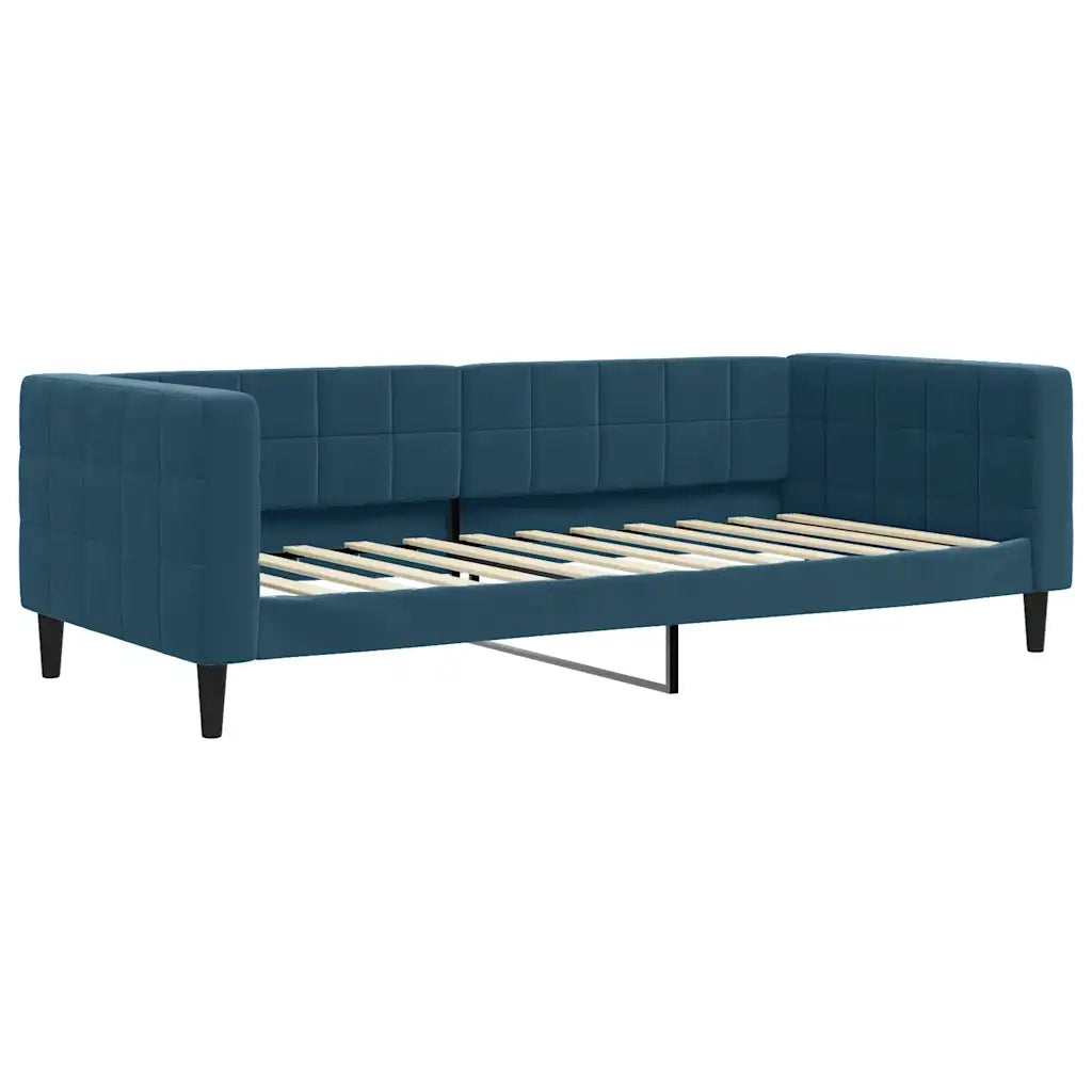 Divano letto | Sof¨¤ letto | Letto singolo con Materasso Blu 90x200 cm in Velluto