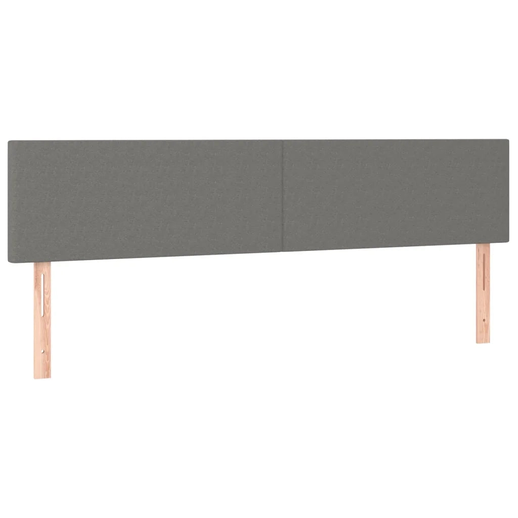 Testiera 2 pz-Set di 2 Testata-Testiera Decorativa Grigio Scuro 90x5x78/88 cm in Tessuto 128914