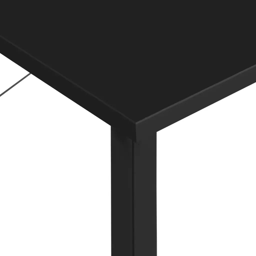 Scrivania | Tavolo da Ufficio per Computer Nera 80x40x72 cm in MDF e Metallo