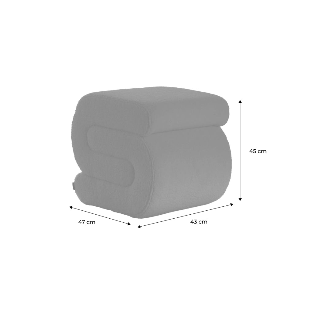 Pouf in bouclé, blu