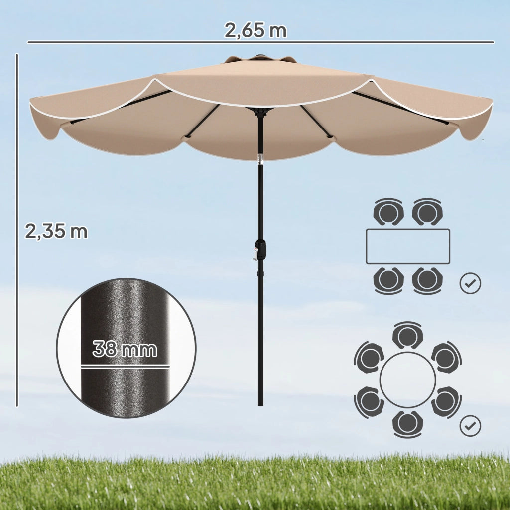 Ombrellone da Giardino ?270cm ¨C Xylo ¨C Inclinabile 3 Posizioni Beige