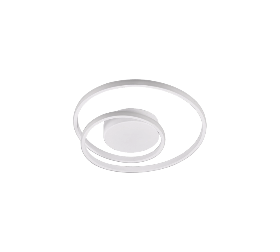 Plafoniera LED spirale, metallo, bianco, D 39 cm, Zibal