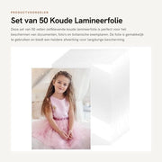 Foglio Laminante Transparente 50 Fogli - Adesivo Caldo - 18 x 13 cm - Per Documenti/Foto - PVC Idrorepellente - Sacchetto per Laminazione