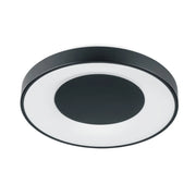 Plafoniera LED 48W rotonda 38cm nera telecomando IP44