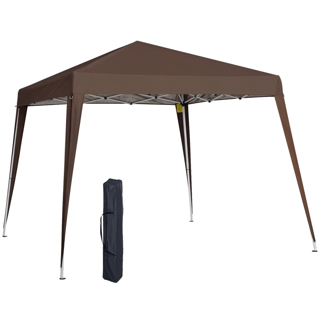 Carpa da giardino pieghevole 240x240 cm ¨C zephmum ¨C marrone