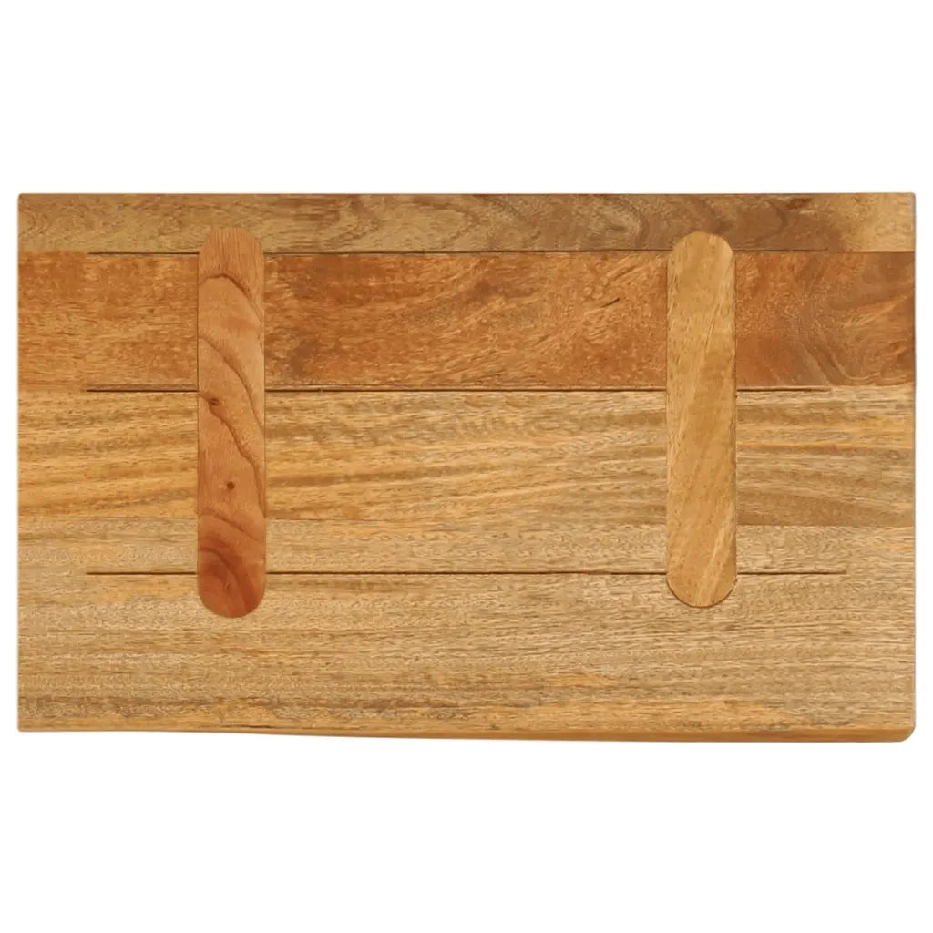 Piano Tavolo | Superficie Tavolo | Piano Scrivania Bordi Vivi 50x20x2,5 cm in Legno Massello di Mango