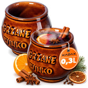 Set di 2 tazze da vin brulé KADAX da 300 ml in gres.