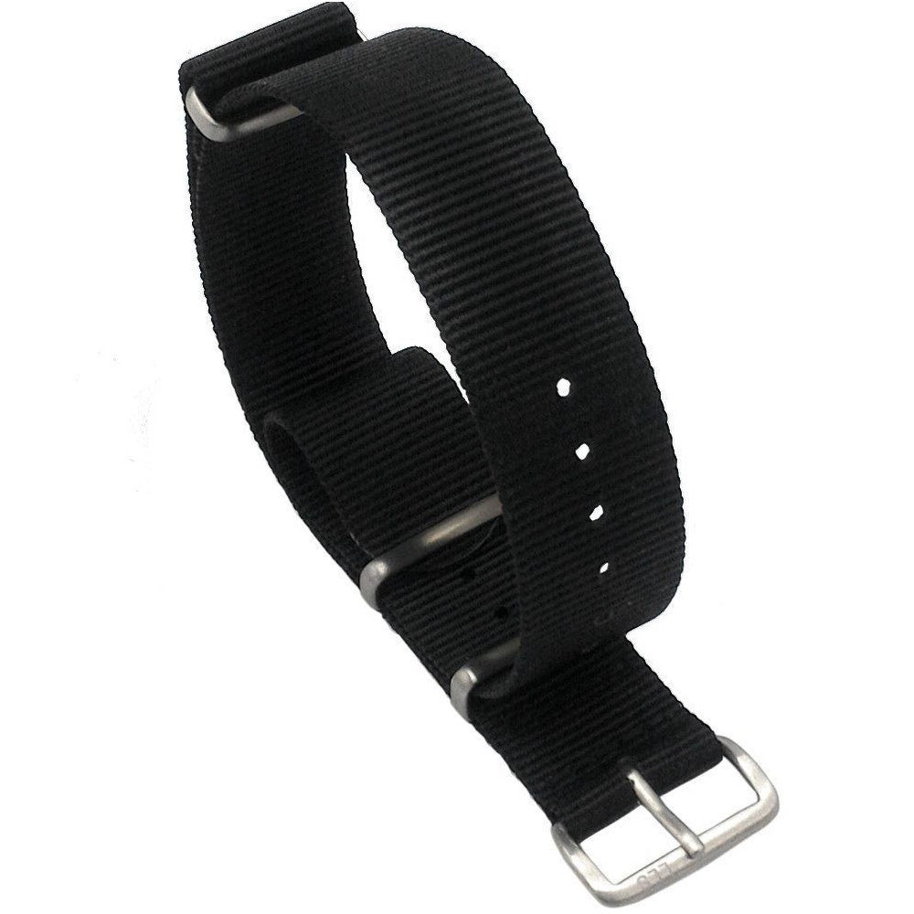 Trade Shop - Cinturino In Nylon Universale Ricambio Per Orologio Larghezza 16mm Nero -