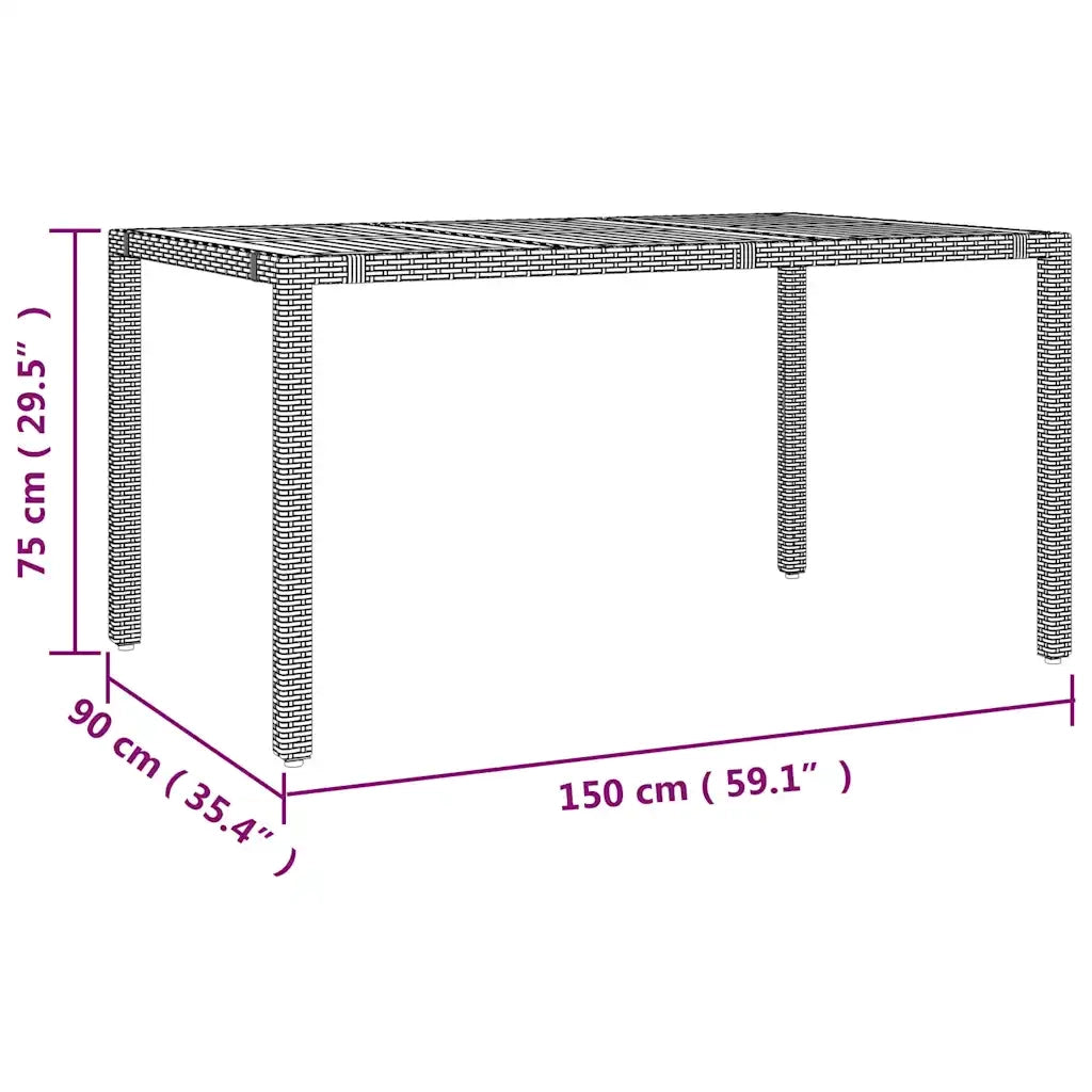 Set Bistrò da Giardino 7 pz con Cuscini in Polyrattan Grigio 3277024