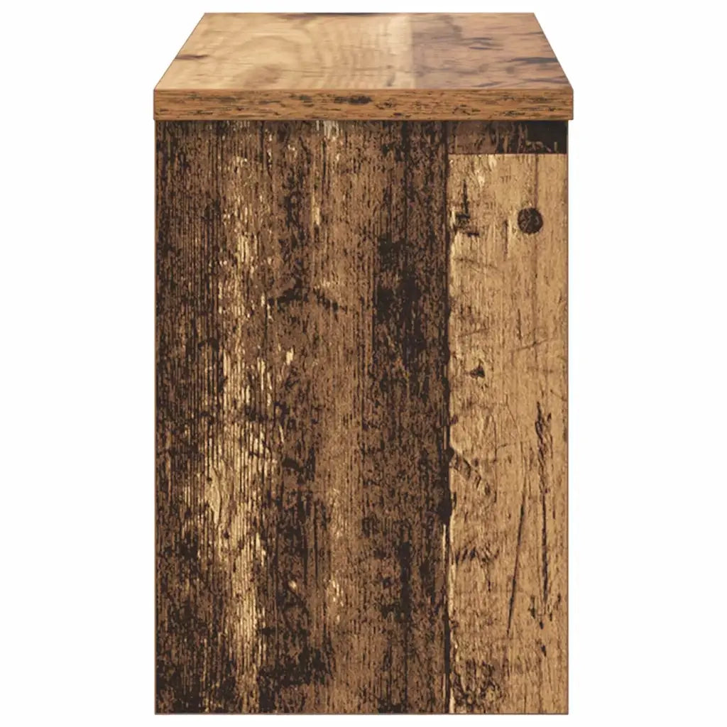 Appendiabiti a muro con porta Legno vecchio 50 x 20 x 30 cm 874337