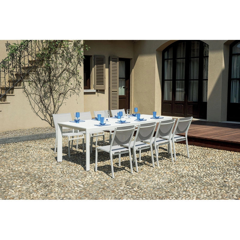 Sedia Pola Alluminio Bianco Text Grigio Chiaro Moia