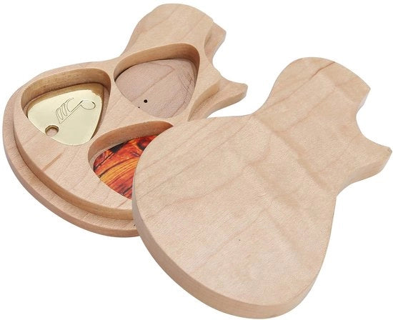 Scatola per Plettro in Legno per Chitarra