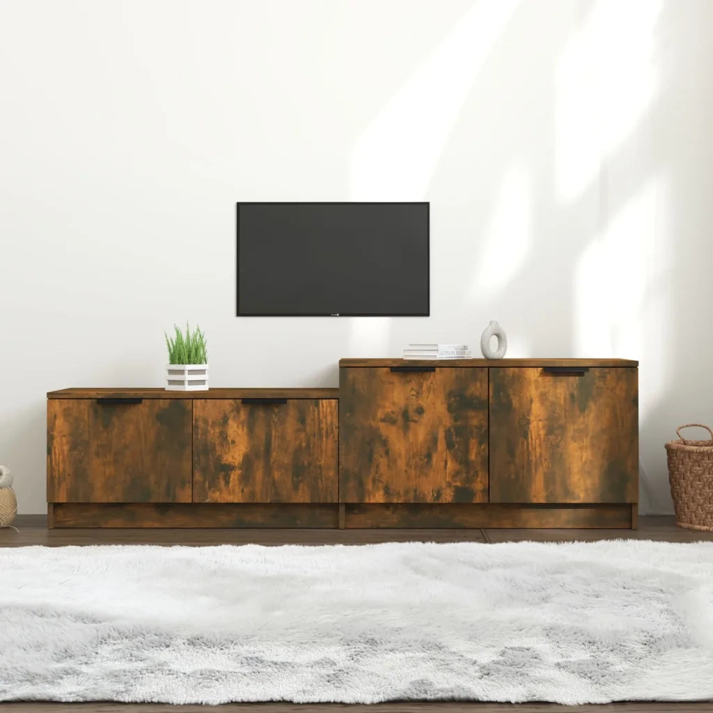 Mobile TV | Armadietto TV | Mobile Porta TV Rovere Fumo 158,5x36x45 cm in Legno Multistrato