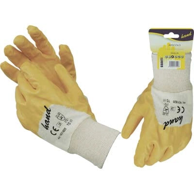 GUANTO NITRILE NBR GIALLO HAND/WORKIT - MAGLIA COTONE BIANCO  8- 12 paia