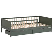 Letto per bambini 190x90cm verde con cassetti ADAM