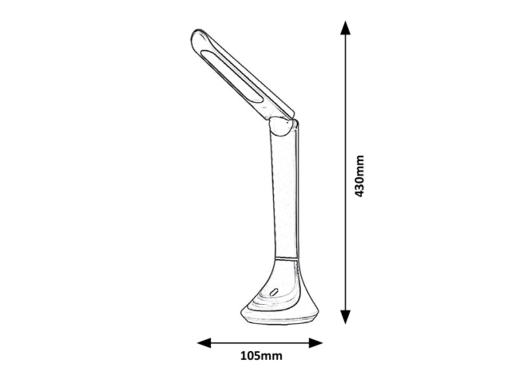 Lampada da scrivania nera LED 5W 4000K Rabalux Balor