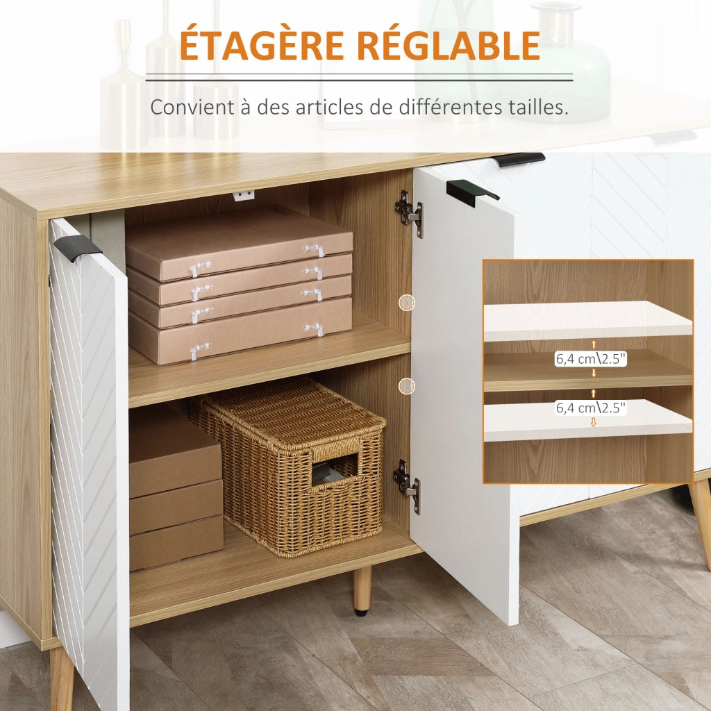Credenza ¨C Minimal ¨C bianco 120x35x77 cm