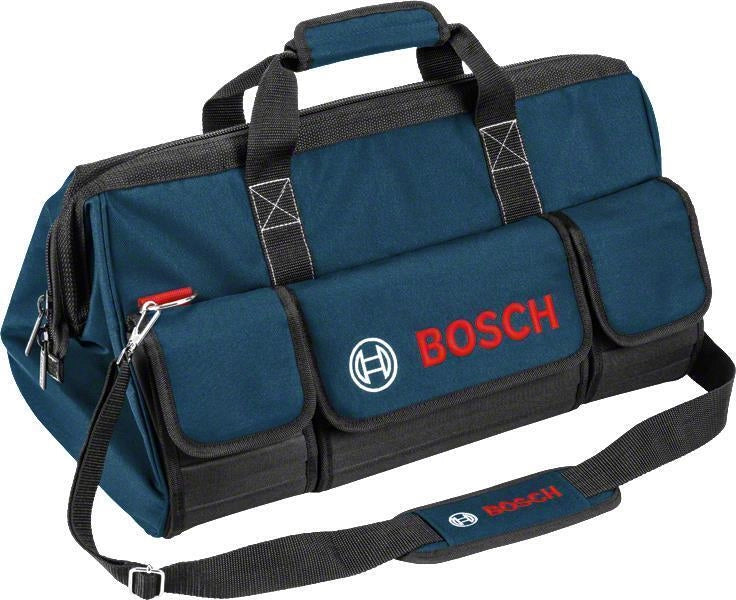 Bosch 1600A003BK Professional Borsa Portautensili Grande in Nylon Tracolla Regolabile Fondo Rinforzato colore Blu