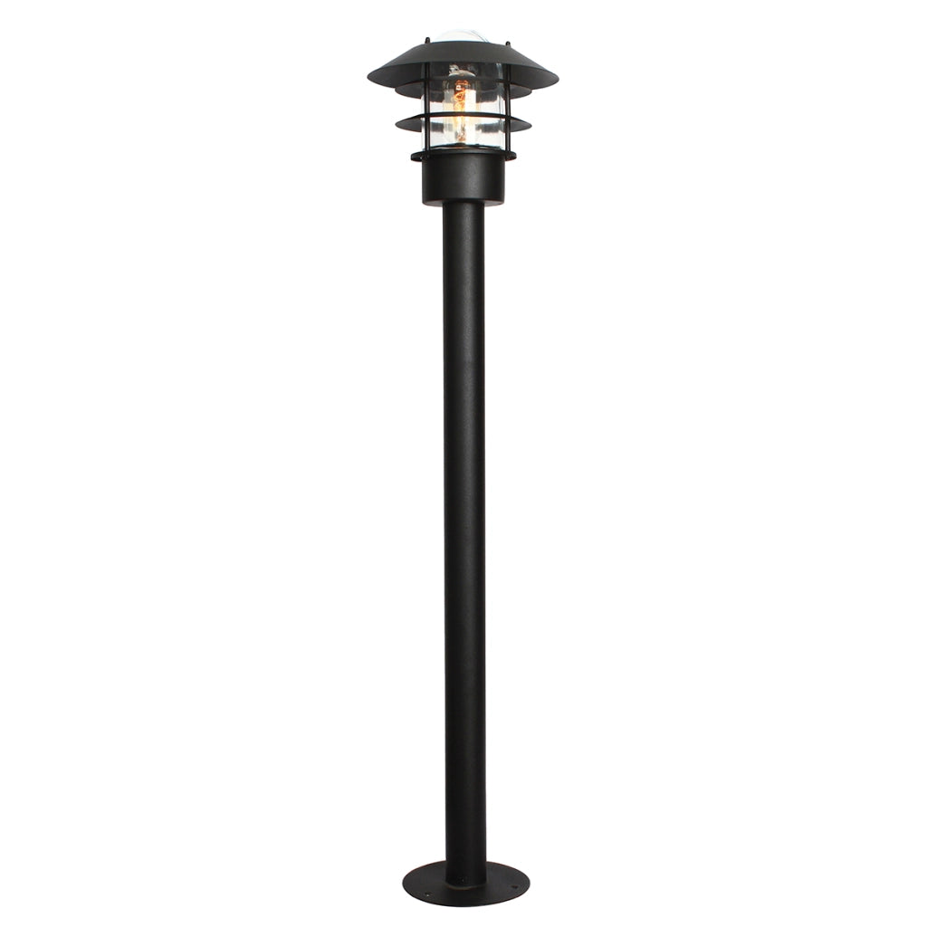 Paletto luce da giardino nero E27 60W Helsingor Elstead