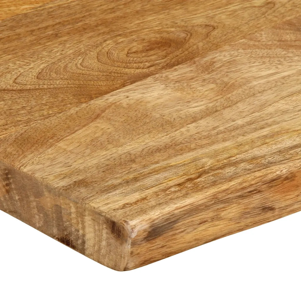 vidaXL Piano Tavolo 140x40x2,5 cm Bordi Vivi in Legno Massello Mango