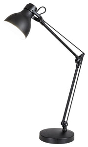 Lampada da scrivania metallo nero opaco E14 Carter Rabalux