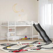 Letto loft per bambini con scivolo Bianco e Antracite 42020783