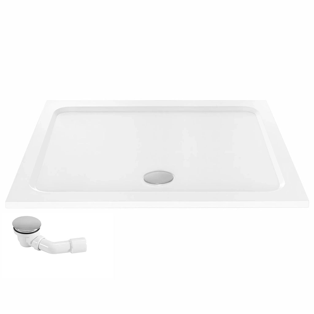 Piatto Doccia Acrilico Rea Belmond White 90x90 Copertura cromo